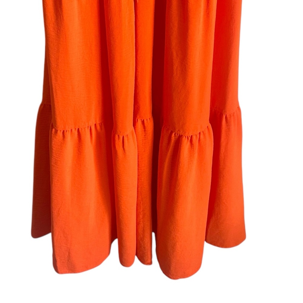 Calvin Klein Flutter Sleeve Tiered A-Line Maxi Dress Size 8 NWT - Picture 3 of 6